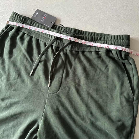 Armani Exchange AX Green Fleece Drawstring 7" Bermuda Sweat Shorts Green Size M - Picture 3 of 7